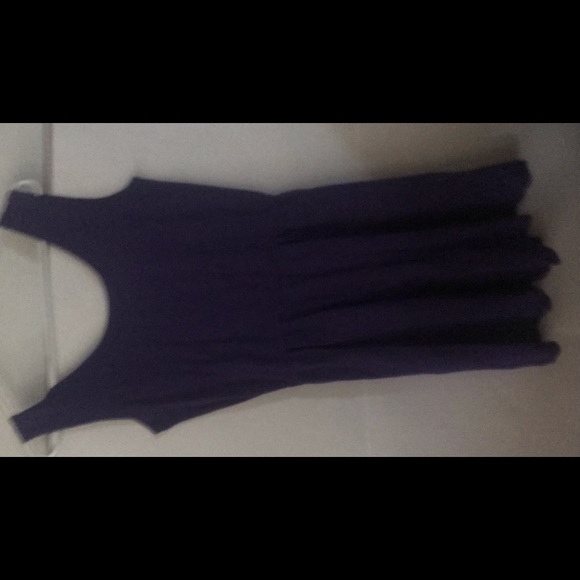 St John Knit Purple Jumper Jumpsuit sz 6 Sleeveless Knee Length Jumpsuit Summer - Picture 9 of 16